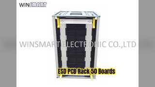 Rak PCB ESD Menyimpan 50 Papan Pitch 10mm
