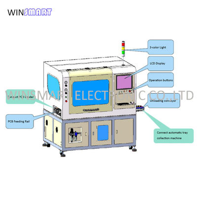 Double Table Dual Spindle Full Automatic PCB Separator Mesin Tray Destacker
