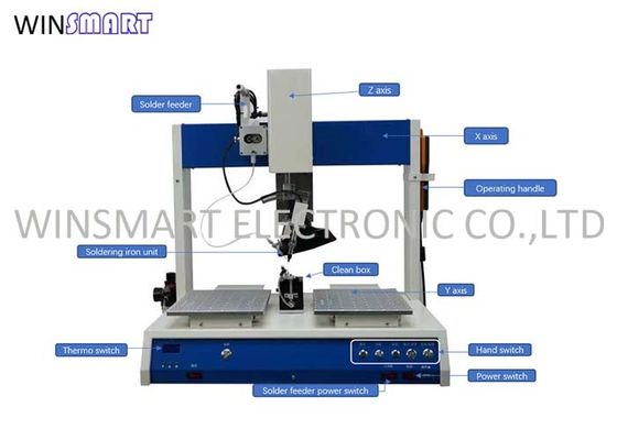 Mesin Solder Smd Multi sumbu Otomatis 90Kg Untuk Kabel Solder 0.6mm Dia