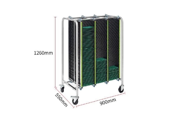 Harga yang bagus Rak Penyimpanan PCB ESD Anti Statis Warna Hitam Klip Trolley yang Dapat Disesuaikan on line