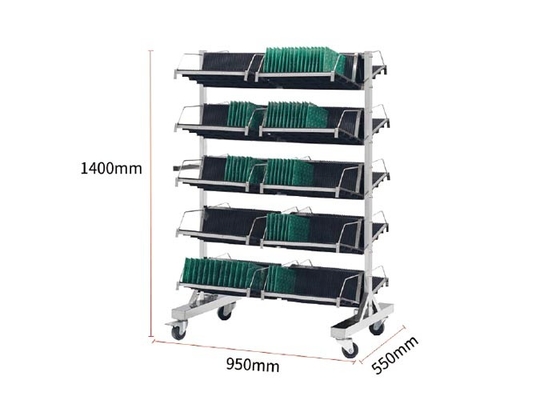 Harga yang bagus Panjang Slot 210mm ESD SMT Rak Majalah Keranjang penyimpanan baki PCB on line