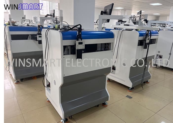 Kepala Dispensing Rotatable Disposable IPC Control Card SMT Mesin Dispenser lem dengan sabuk pengangkut dan meja kerja