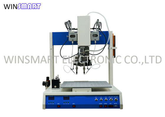 Mesin Solder Robot 2 Kepala PCB 4 Sumbu Dengan 1 Meja