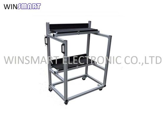 Harga yang bagus Gerobak Pengumpan SMT Fuji NXT, 4 Rak Pengumpan SMT Roda ESD on line