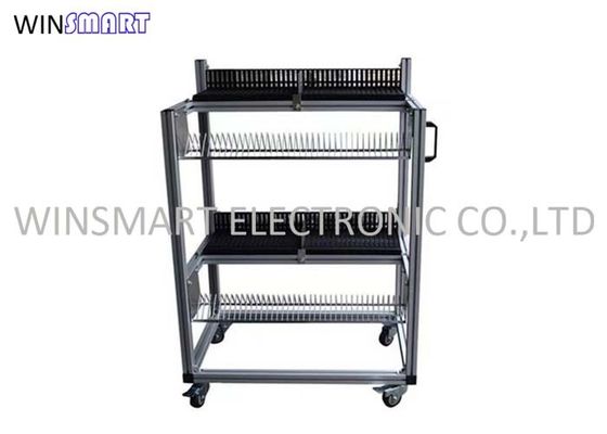 Harga yang bagus 40 pcs / Layer Trolley Pengumpan SMT FUJI NPT Feeder 4 Roda ESD on line