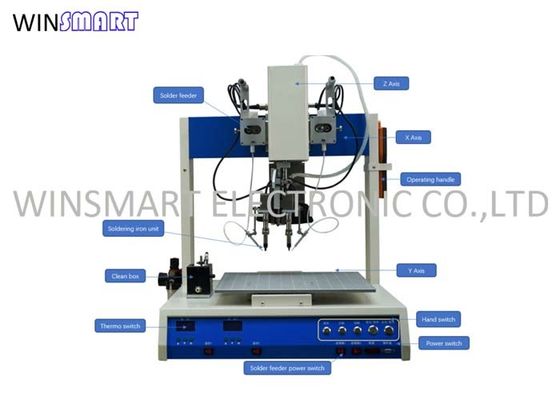 Mesin Solder Robot Kepala Ganda Didorong Motor Stepper